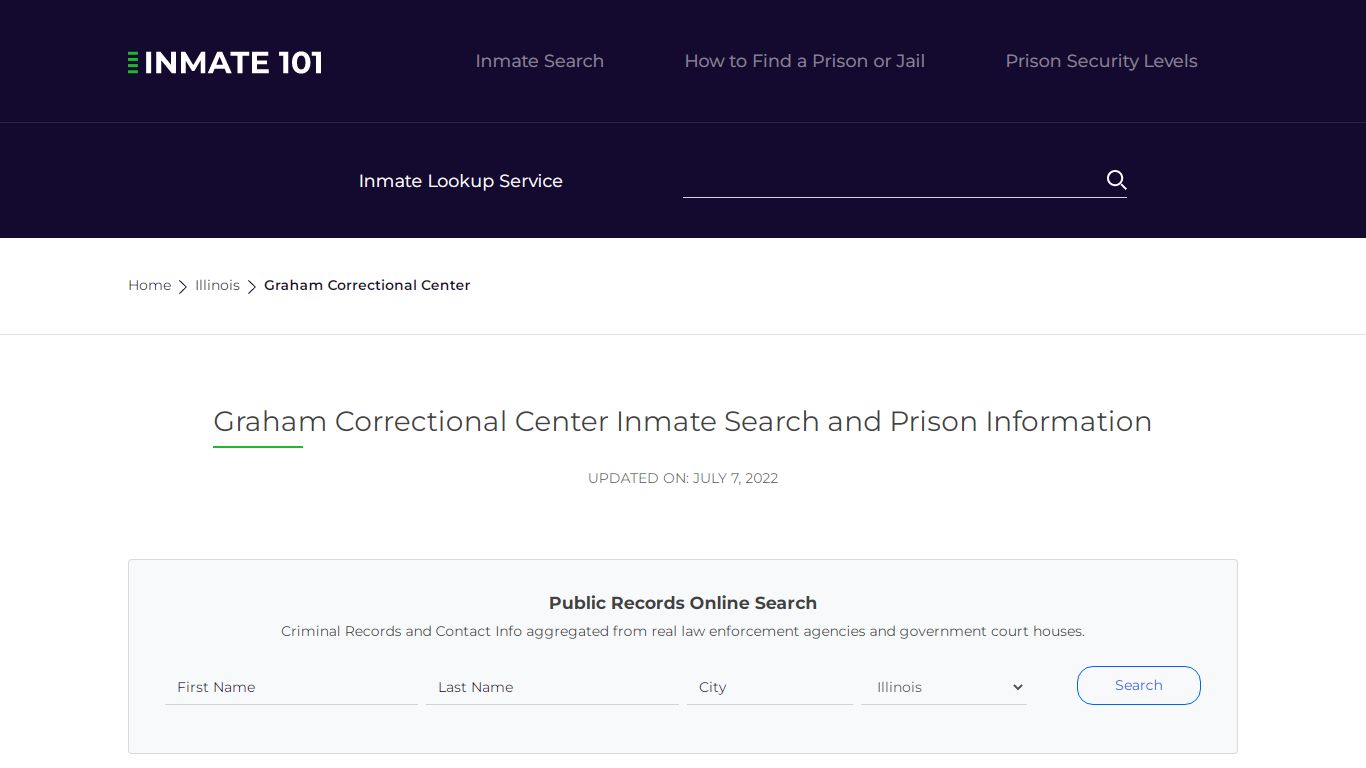 Graham Correctional Center Inmate Search, Visitation ...