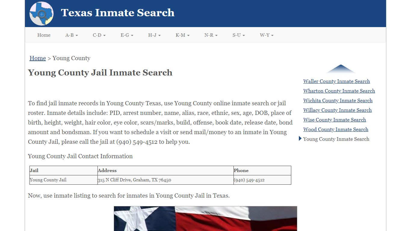 Young County Jail Inmate Search